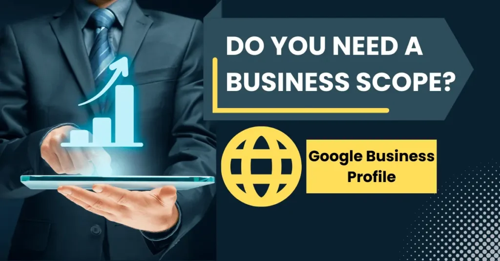 "Setting up Google Business Profile without address: laptop and phone on desk."