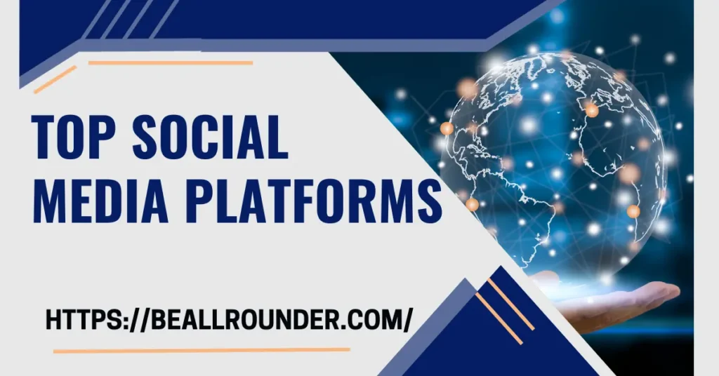 "Icons of major social media platforms: Facebook, Instagram, Twitter, LinkedIn, YouTube."
